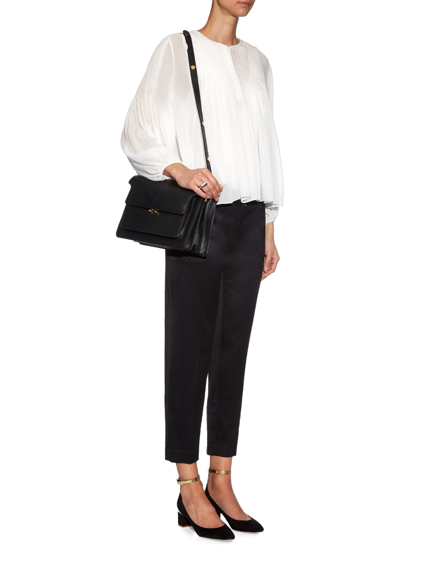 chloe block heel pump
