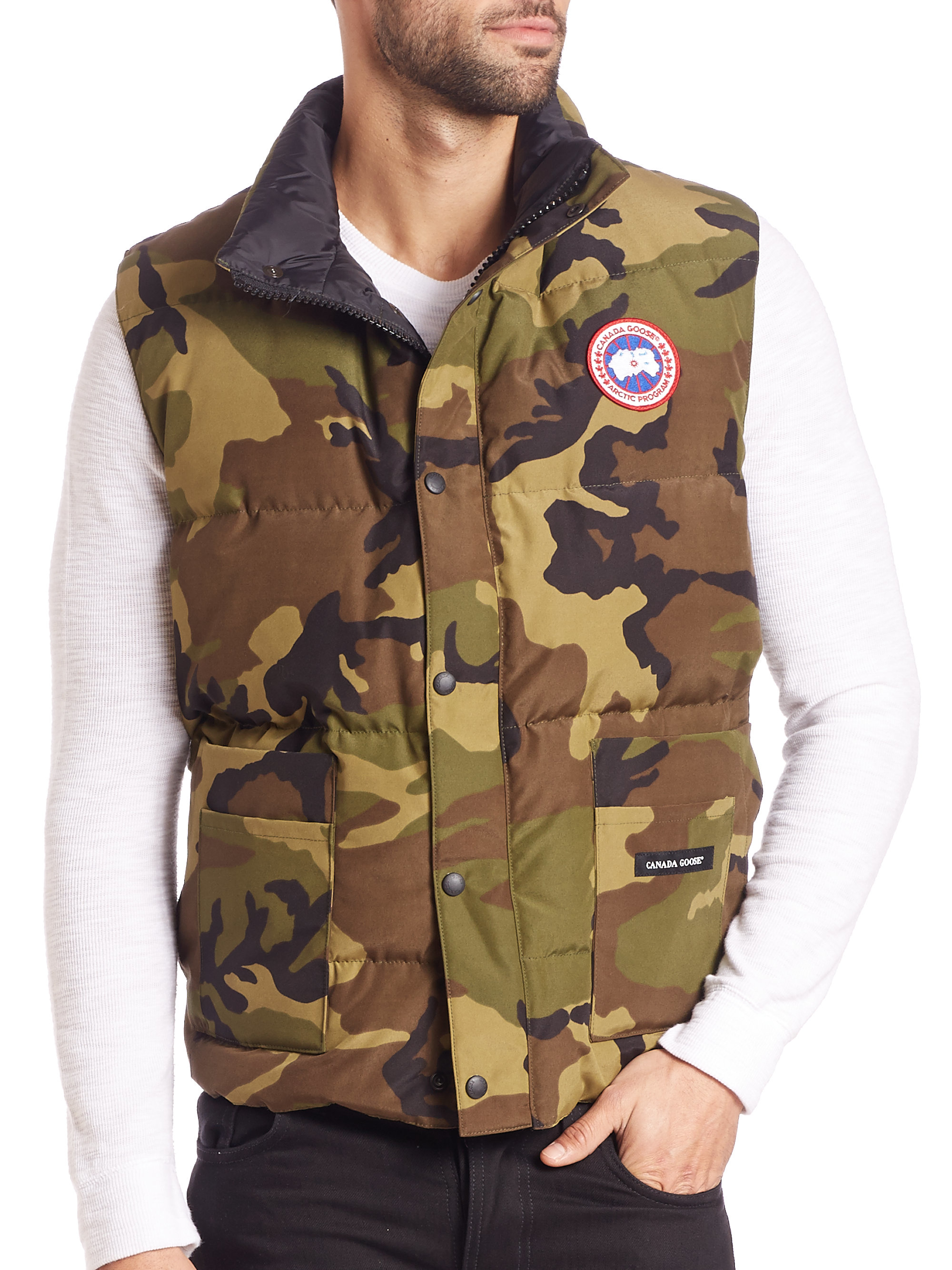 Mens Clothing Jackets Waistcoats and gilets Canada Goose Goose X-ray Freestyle Gilet in Green for Men 