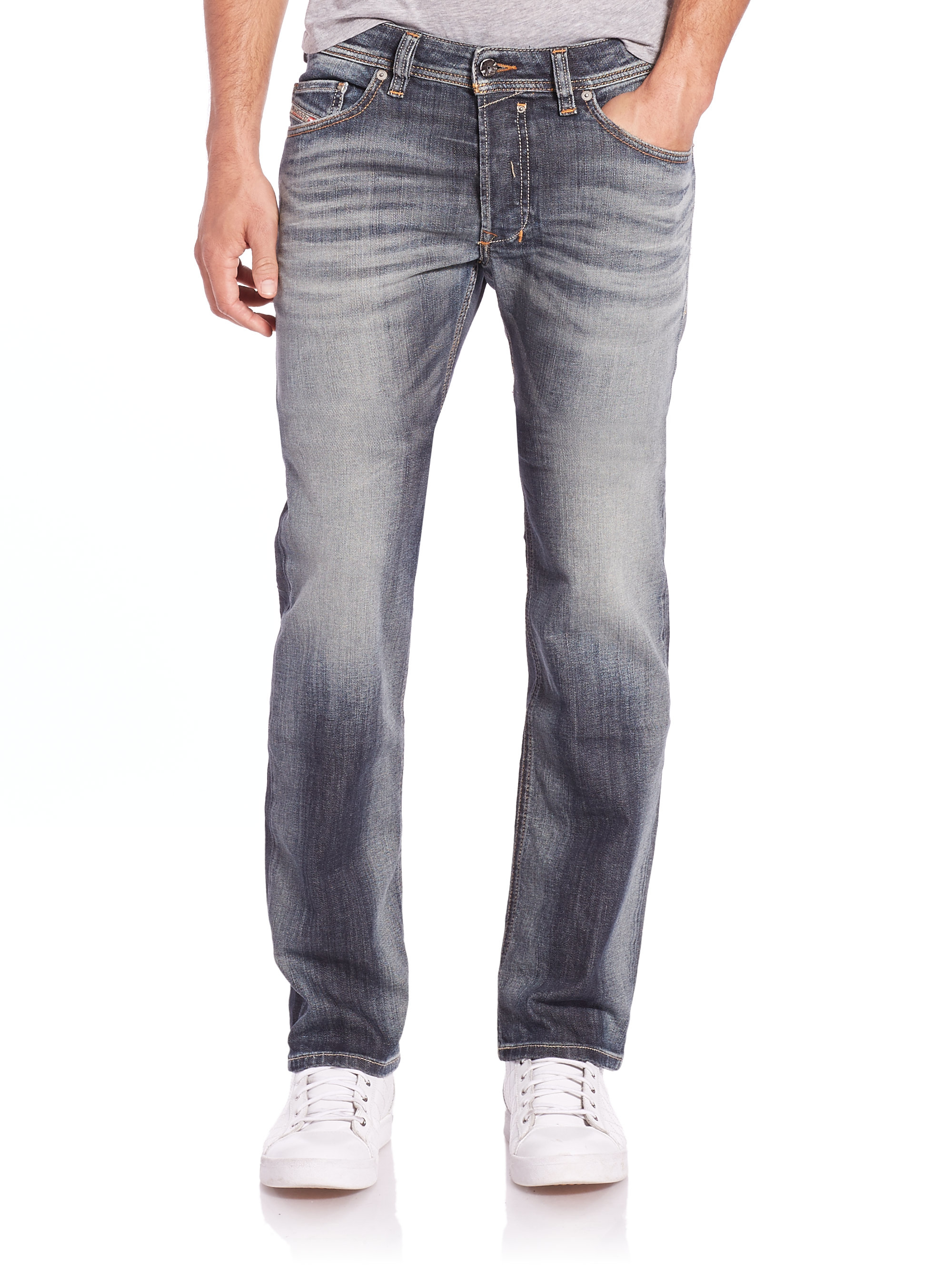 straight leg jeans dark blue