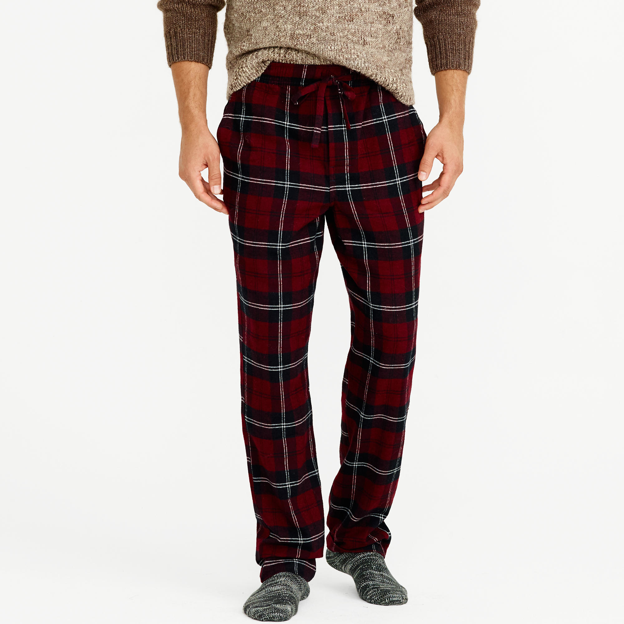 mens burgundy plaid pants