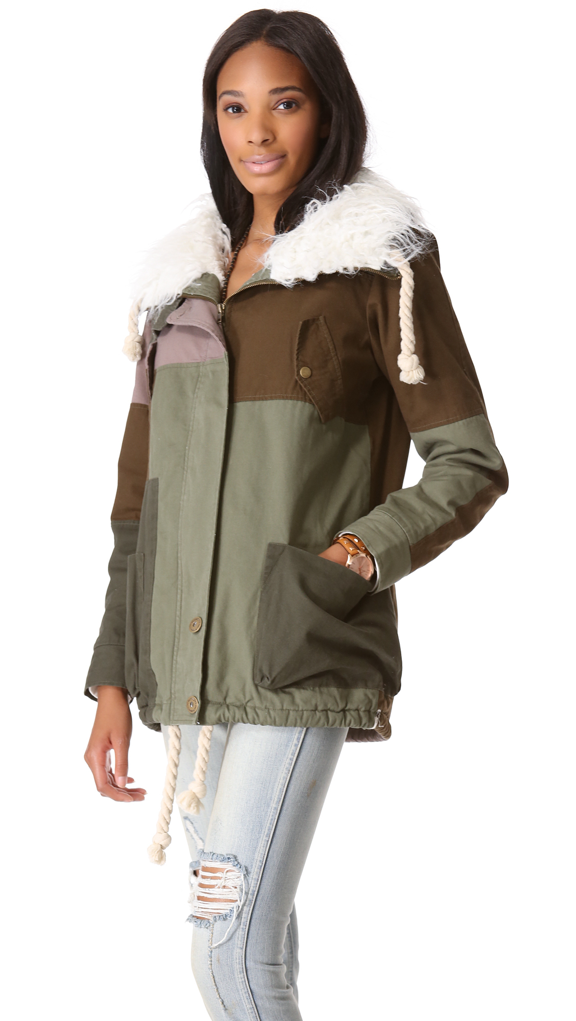 one teaspoon faux fur jacket