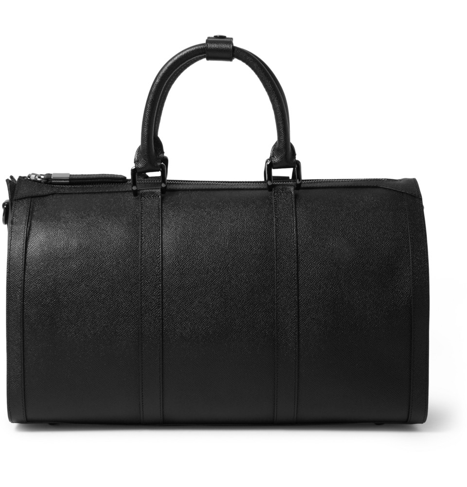 Burberry Texturedleather Holdall in Black for Men - Lyst