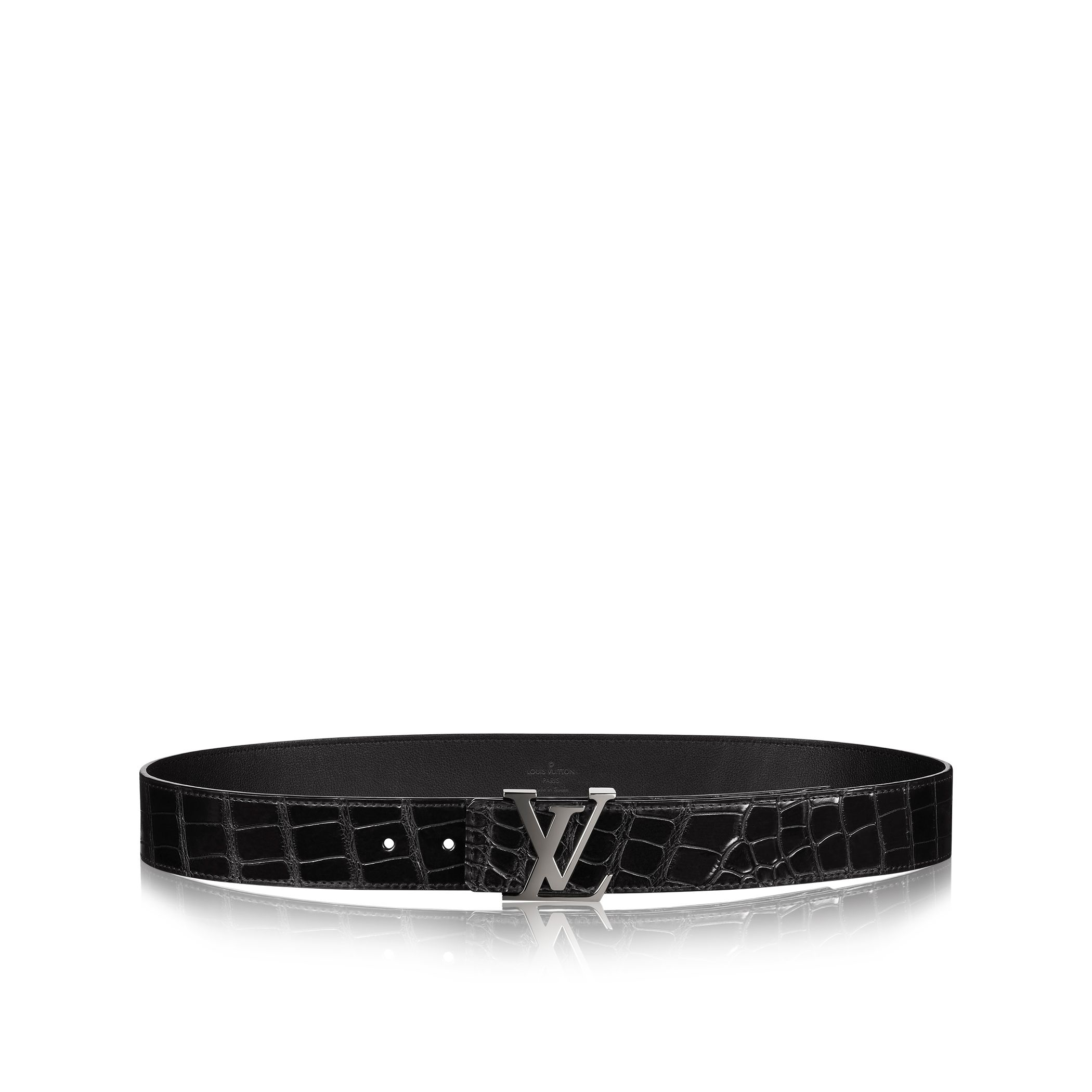 Louis Vuitton LV Initiales 40mm Reversible Belt Blue Damier Azur. Size 80 cm