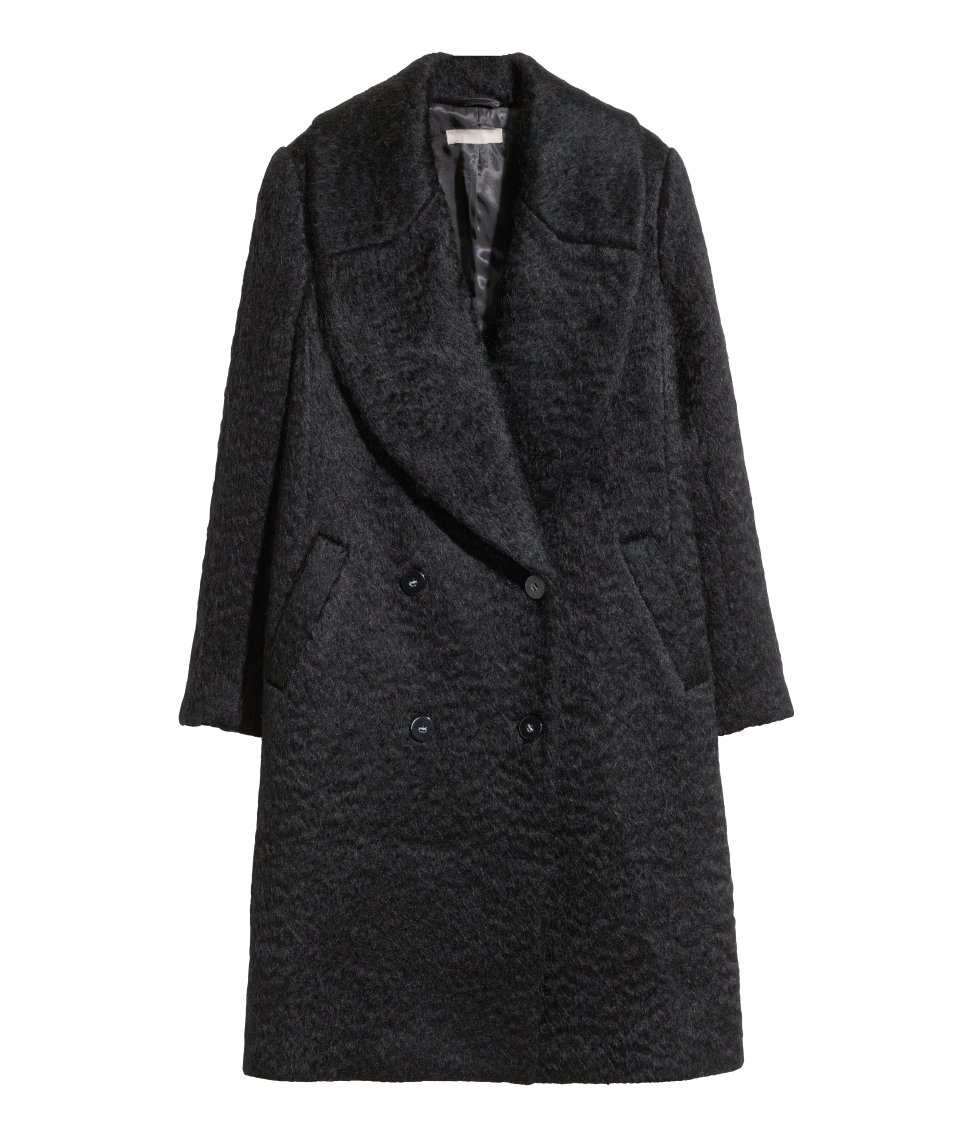 Lyst H&M Coat In A Wool Blend in Black