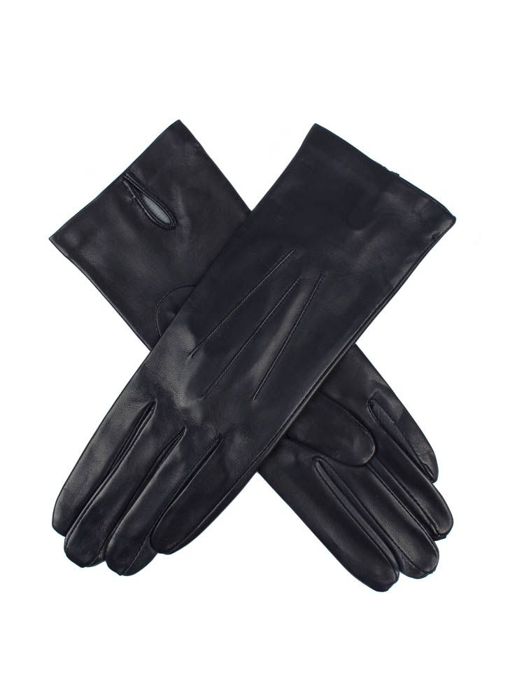 Dents Ladies Leather Glove With Silk Lining in Blue (Navy) | Lyst