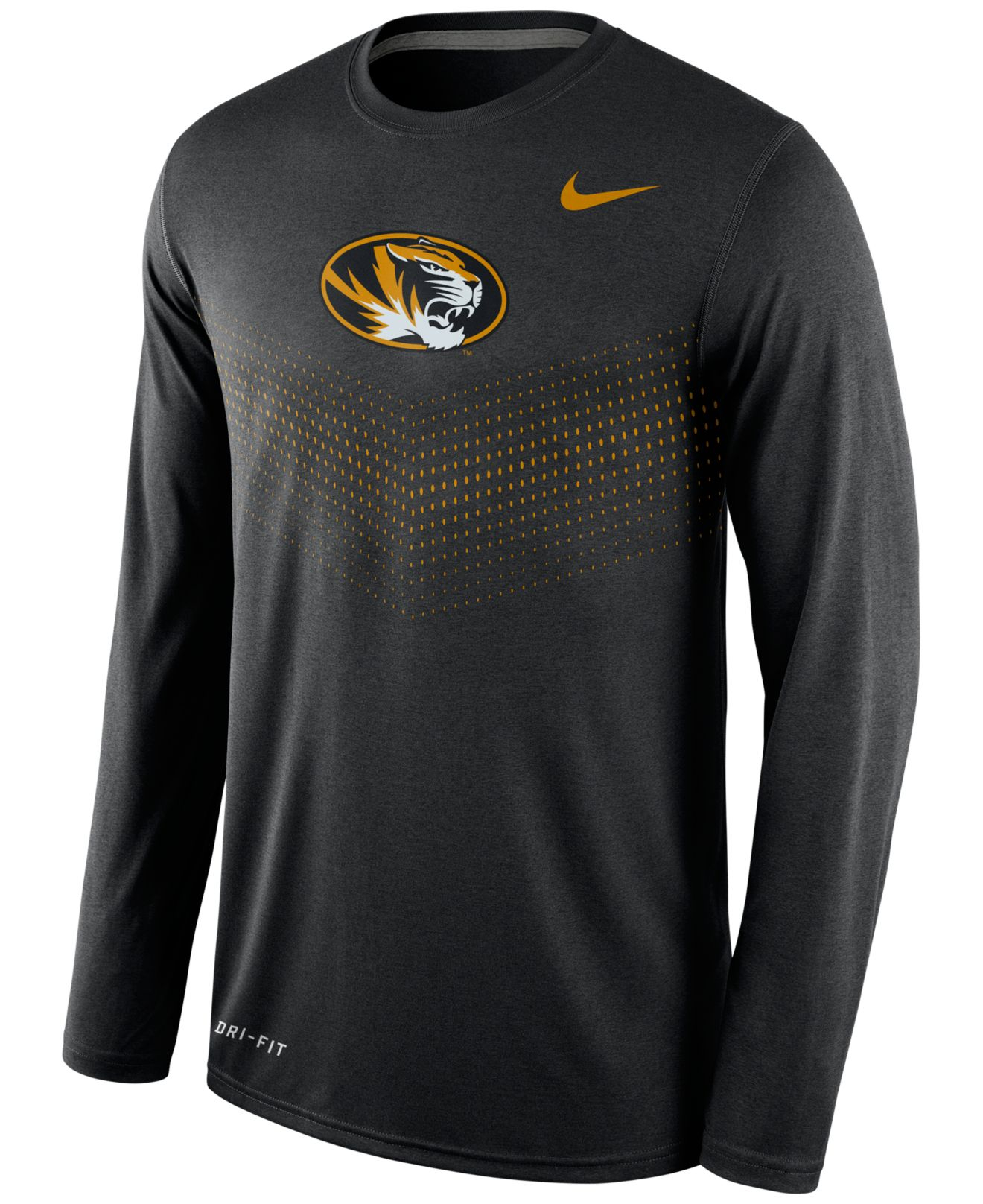 Nike Men's Long-sleeve Missouri Tigers Legend Sideline T-shirt in Black ...