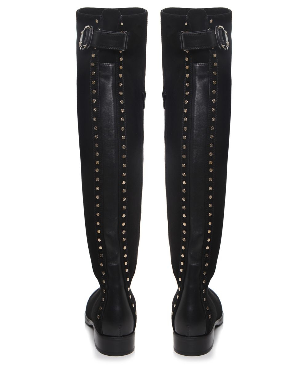 black studded over the knee boots