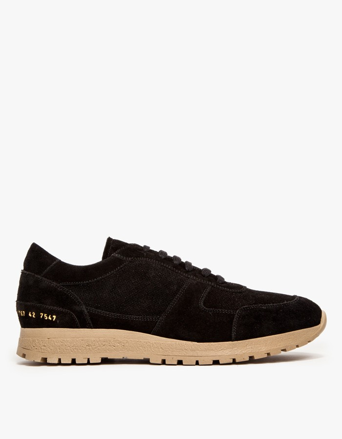 Common projects Track Shoe In Black Suede in Black for Men | Lyst