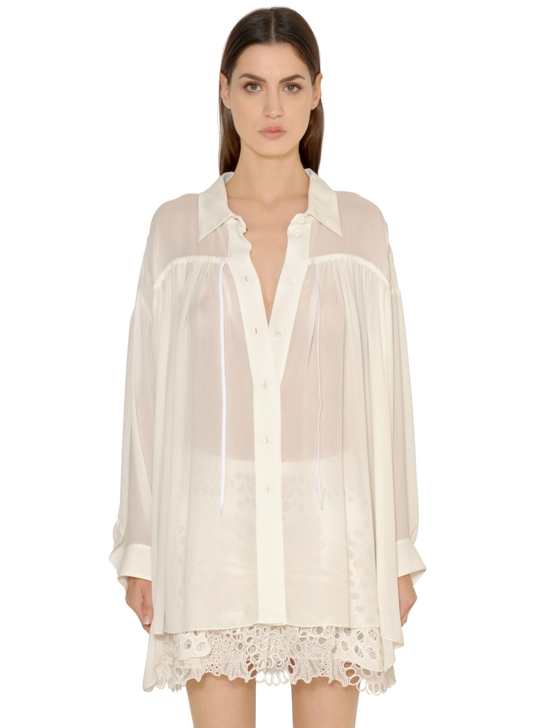 oversized sheer top