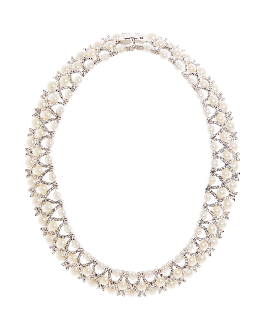 Brooks Brothers Crystal Necklace in Silver (Metallic) - Lyst