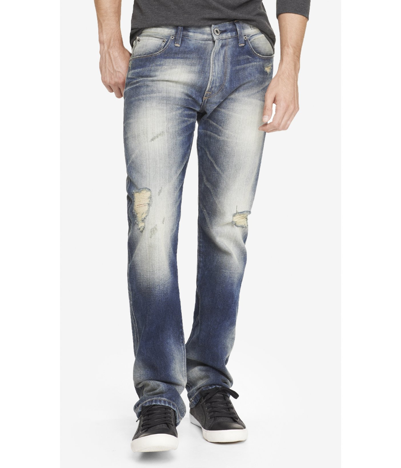 express slim straight jeans