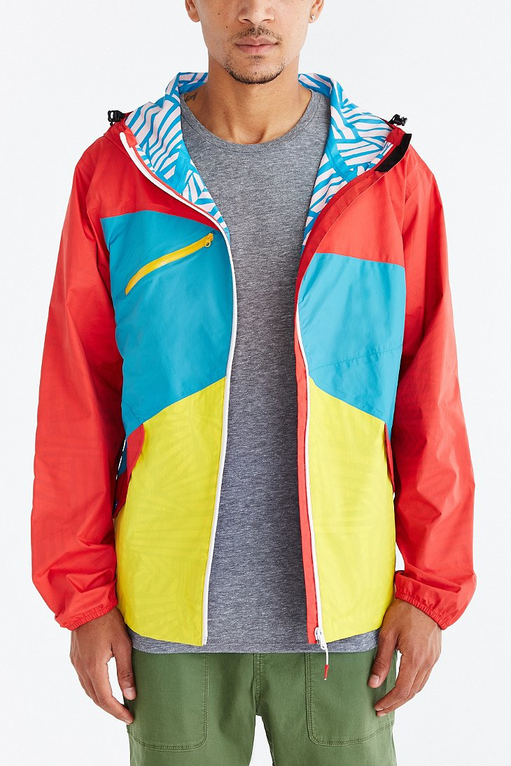bright colored rain jackets