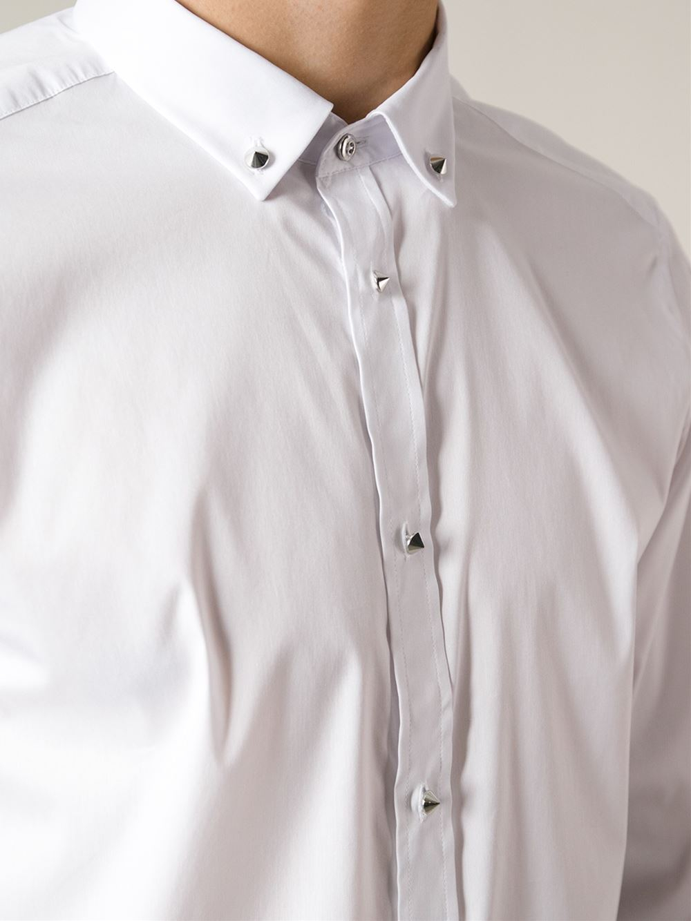 Diesel Stud Detail Shirt in White for Men | Lyst