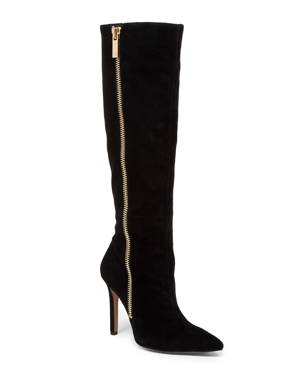 Jessica Simpson Capitani Leather Tall Boots in Black | Lyst