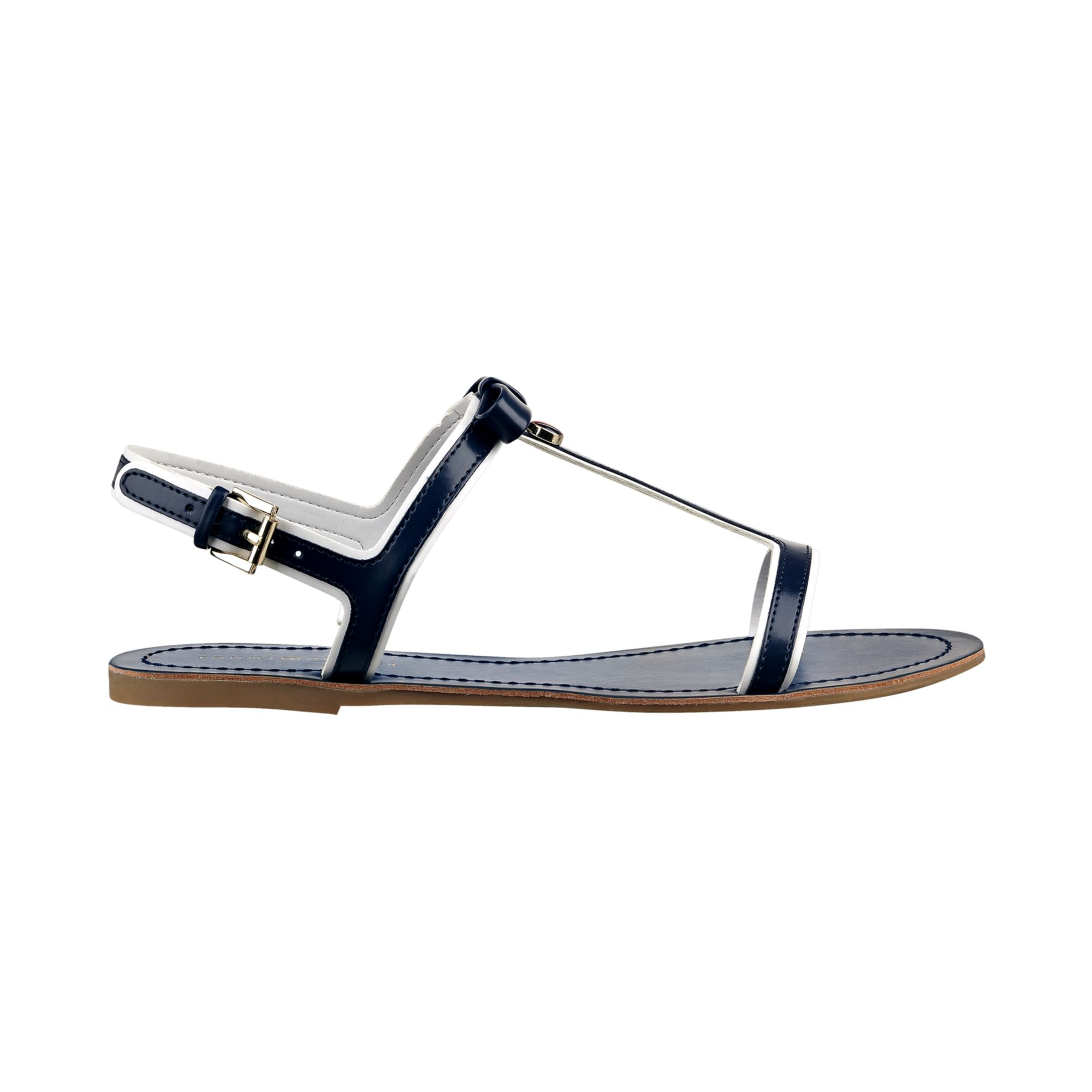 Tommy Hilfiger Womens Lisel Flat Sandals in Blue | Lyst