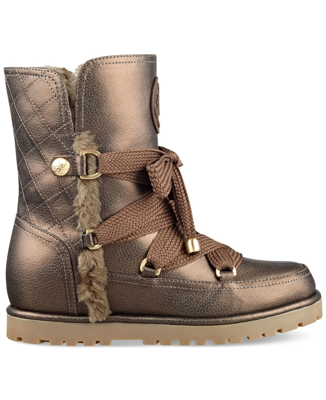 guess boots gold