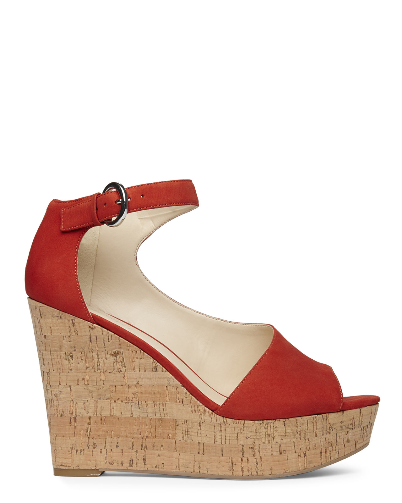 Nine west Red Adyssinian Wedge Sandal in Red