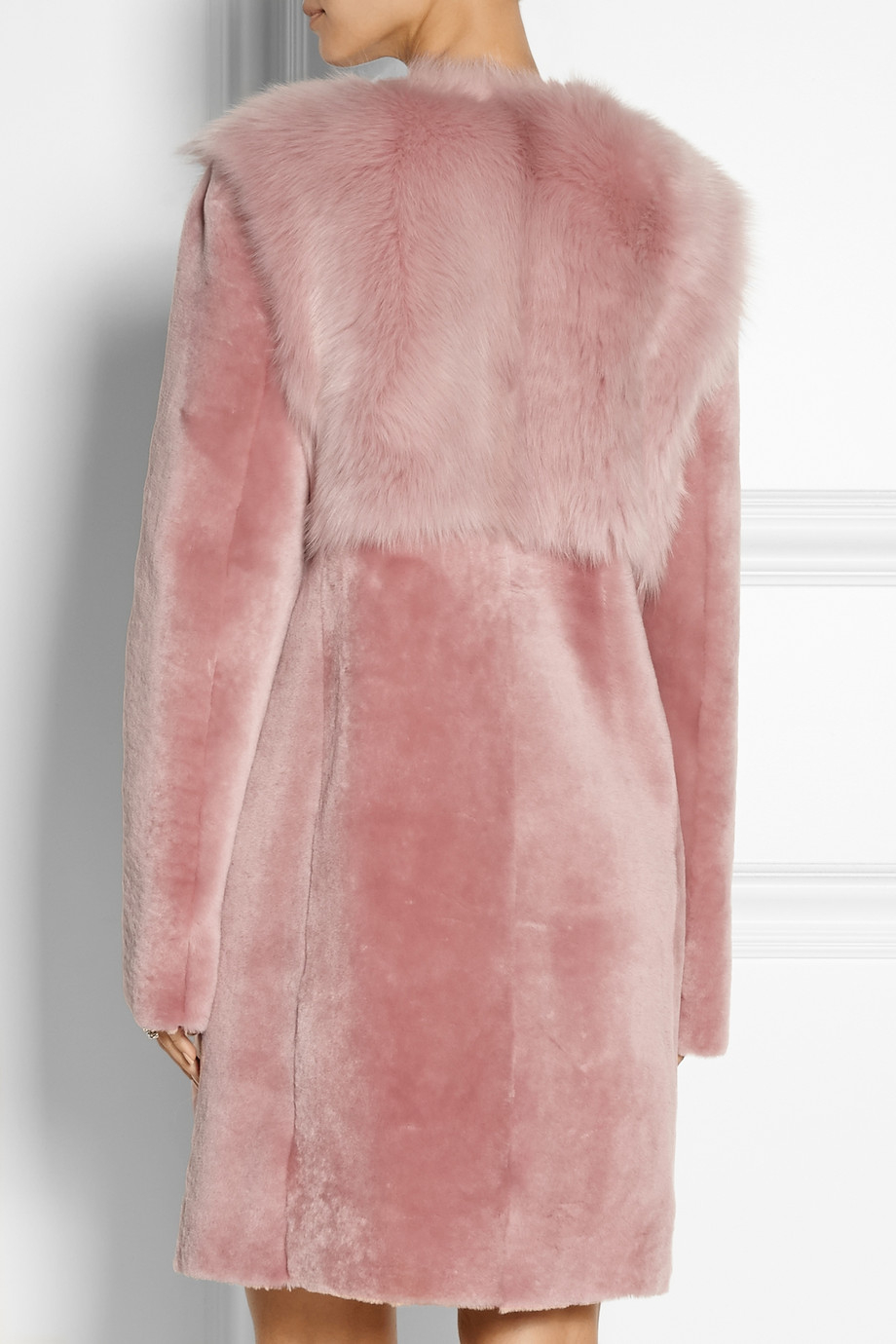 pink shearling coat