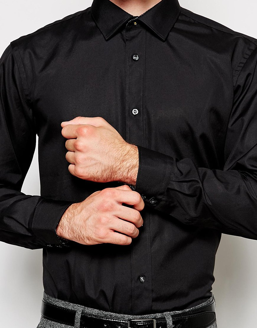 Ted Baker Formal Shirt in Black for Men - Lyst