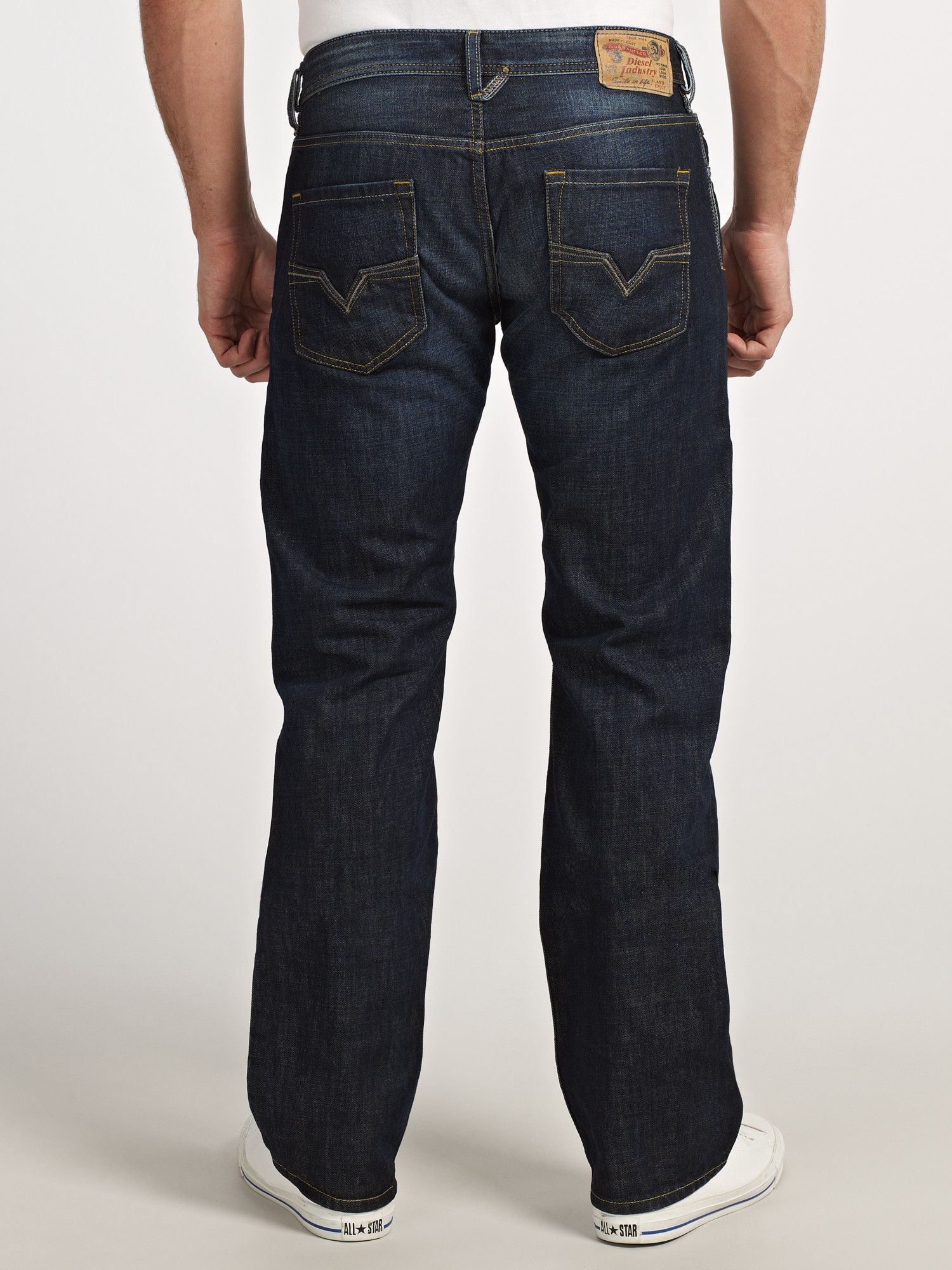 DIESEL Larkee 0074w Straight Leg Jeans in Blue for Men - Lyst