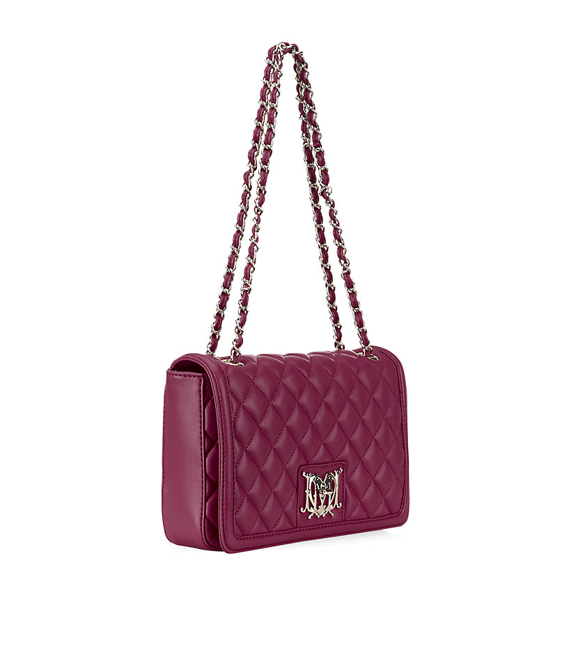 Love moschino Quilted Shoulder Bag in Purple | Lyst