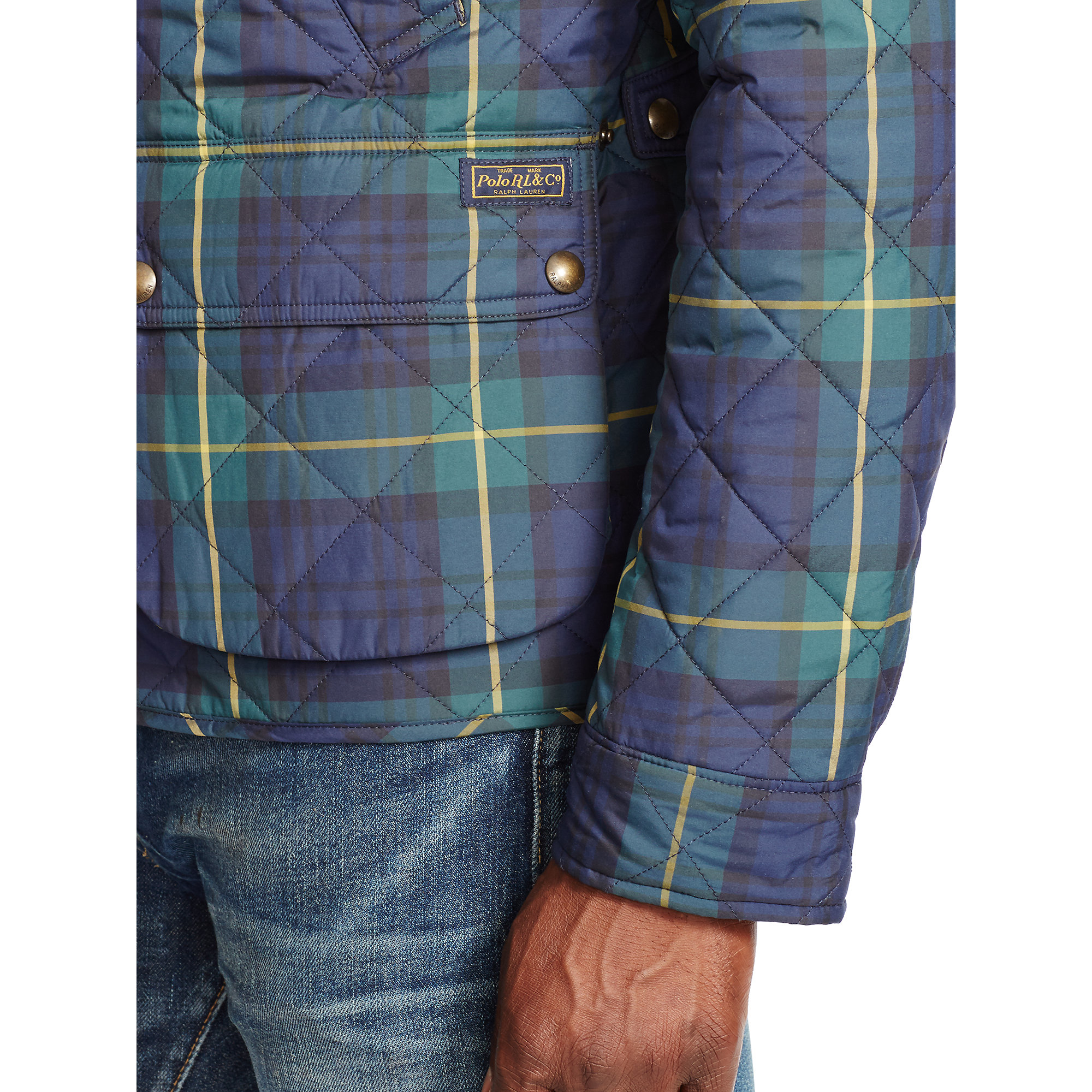 Polo Ralph Lauren Quilted Tartan Jacket in Blue for Men Lyst