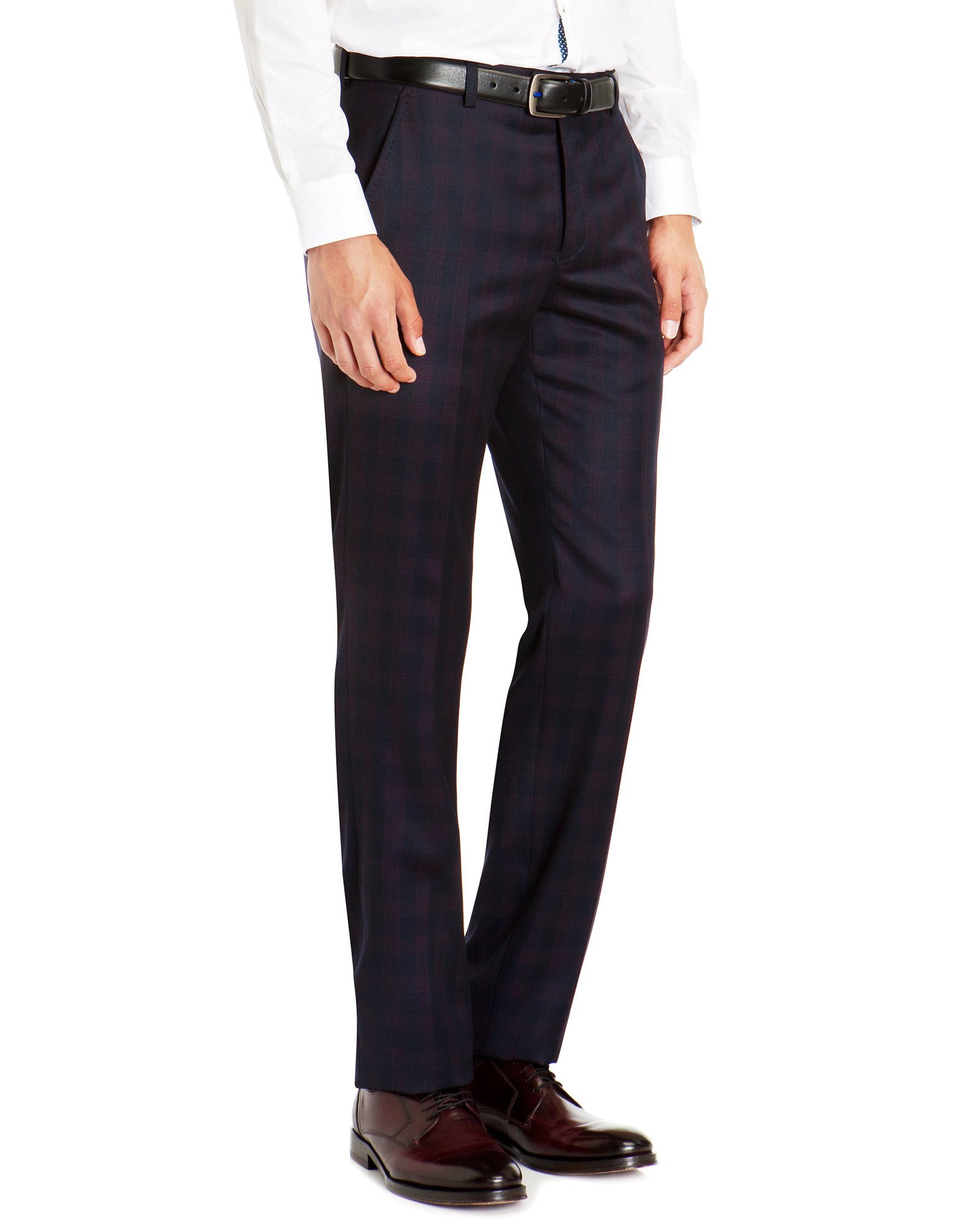 Ted Baker Check Wool Suit Pant in Purple for Men (Maroon) | Lyst