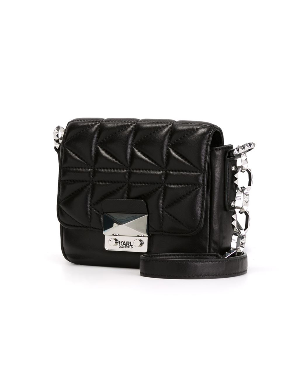 Karl Lagerfeld Small Quilted Crossbody Bag in Black Lyst