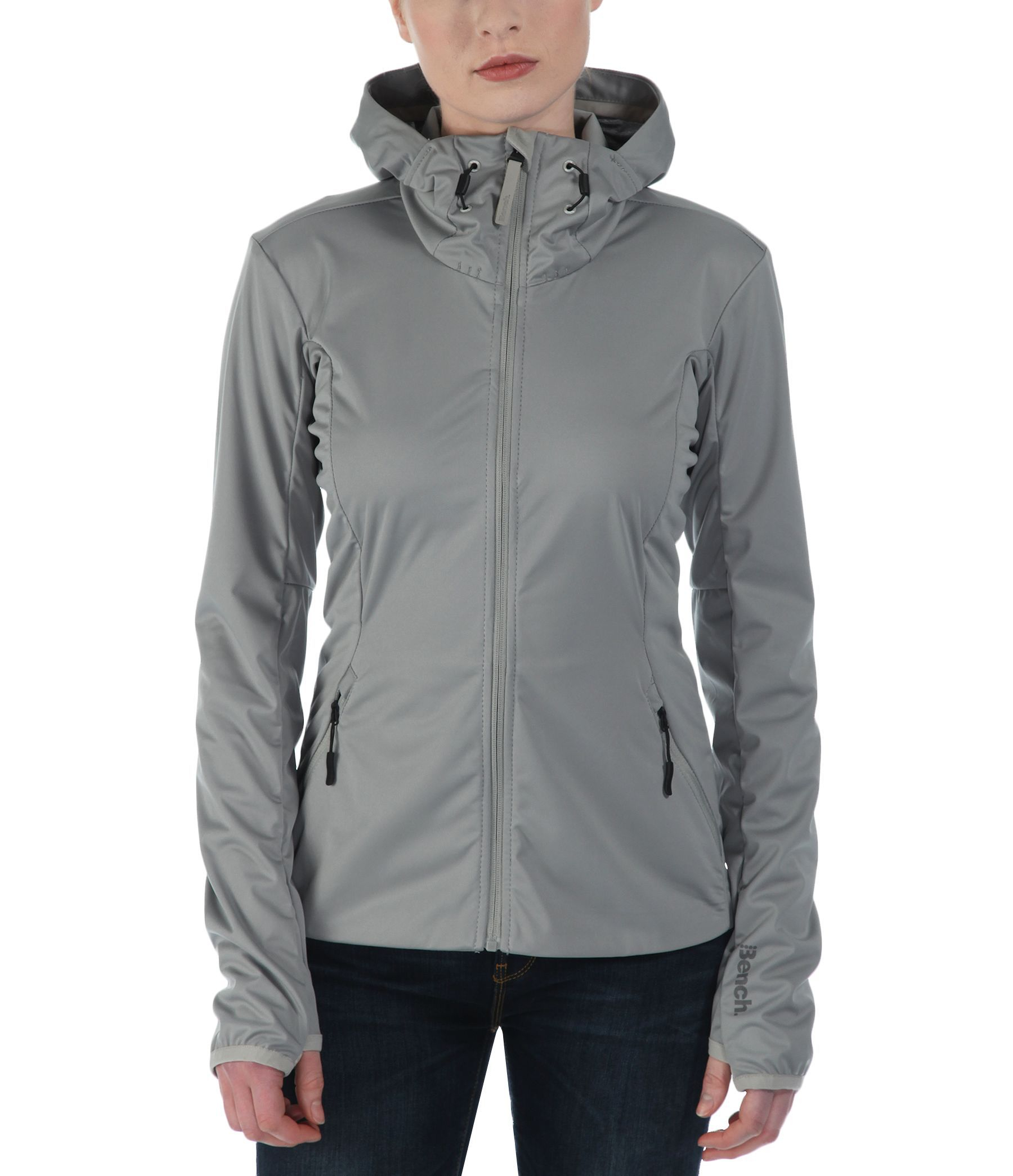 Bench Enduring Hooded Softshell Jacket In Grey Gray Lyst