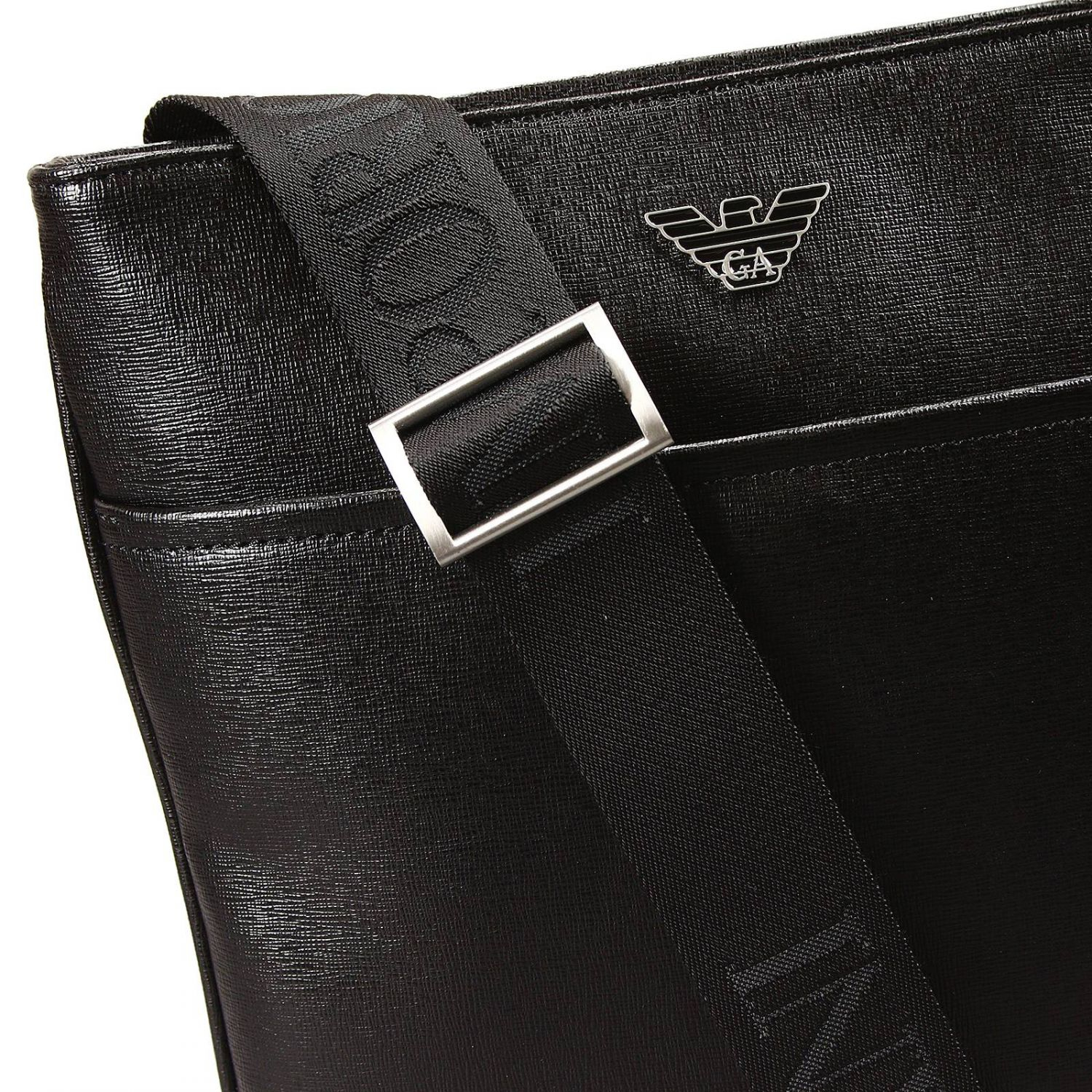 Giorgio armani Handbag Bag Cross Body Saffiano Leather in Brown for Men ...