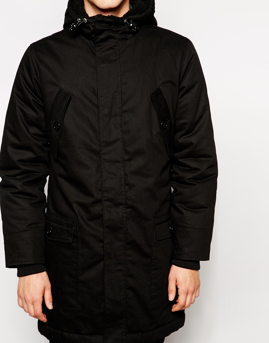 Wesc Bength Parka With Hood in Black for Men - Lyst