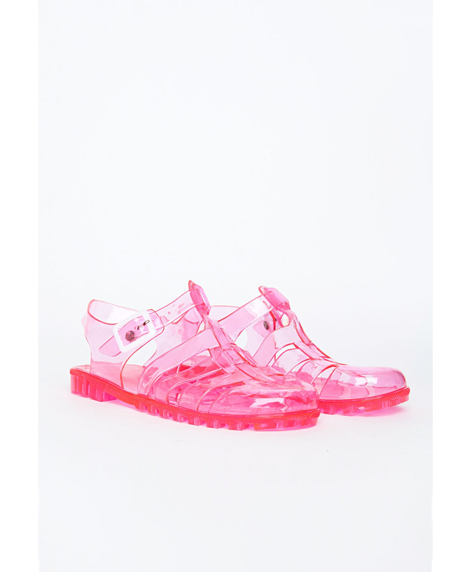 hot pink jelly sandals
