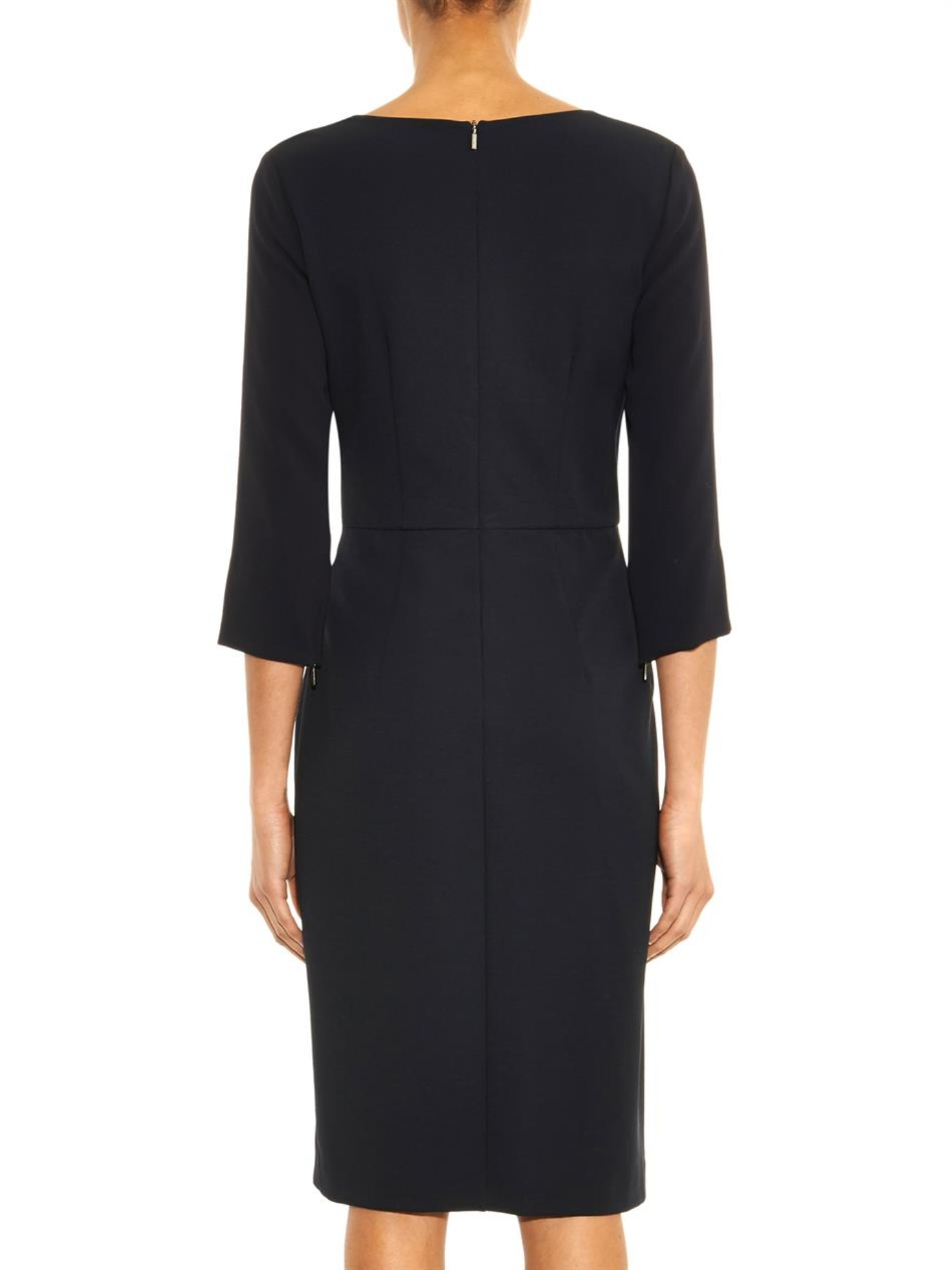Max Mara Synthetic Lume Dress in Navy (Blue) - Lyst