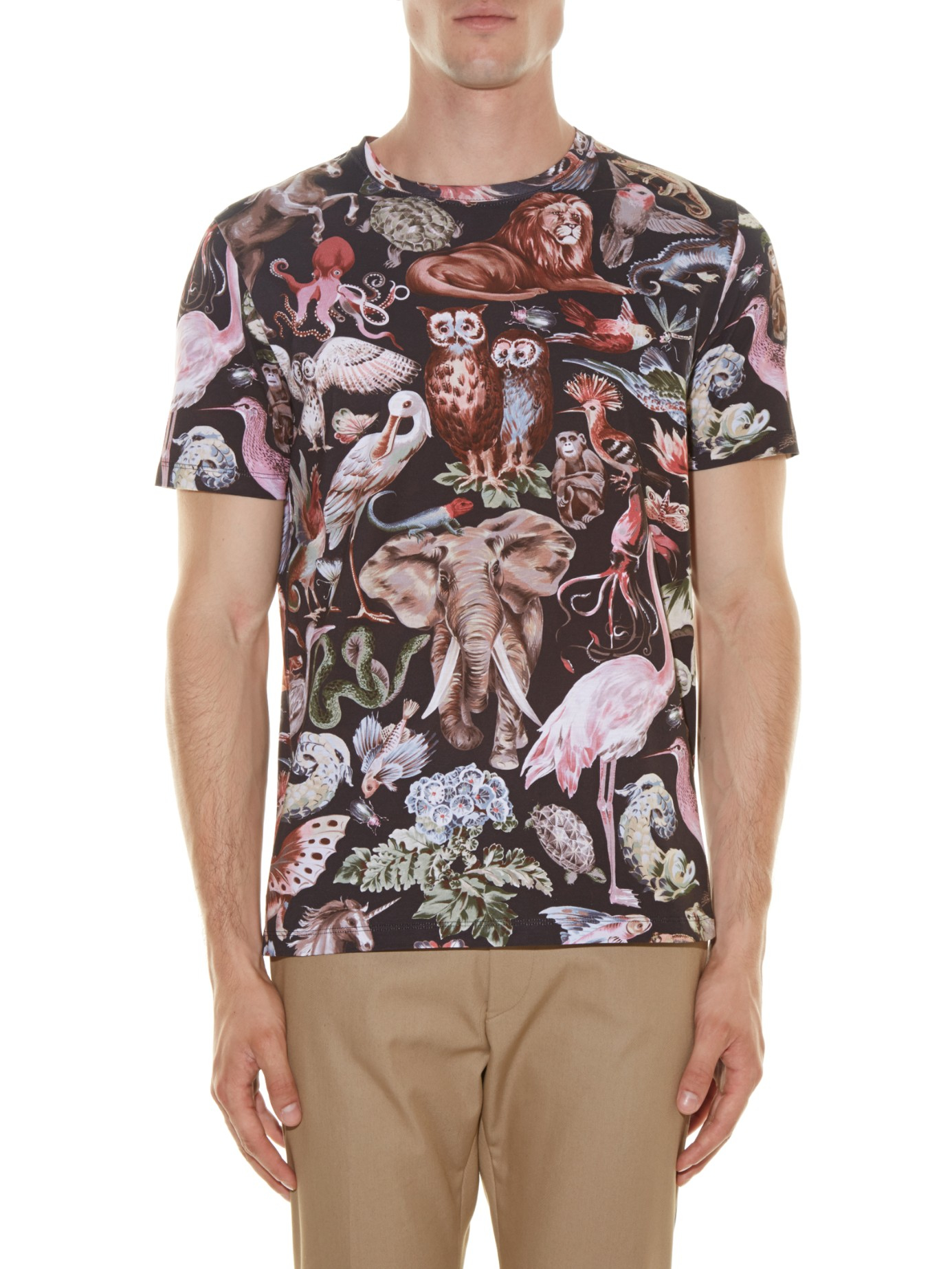 Animal-print T-shirt for Men | Lyst