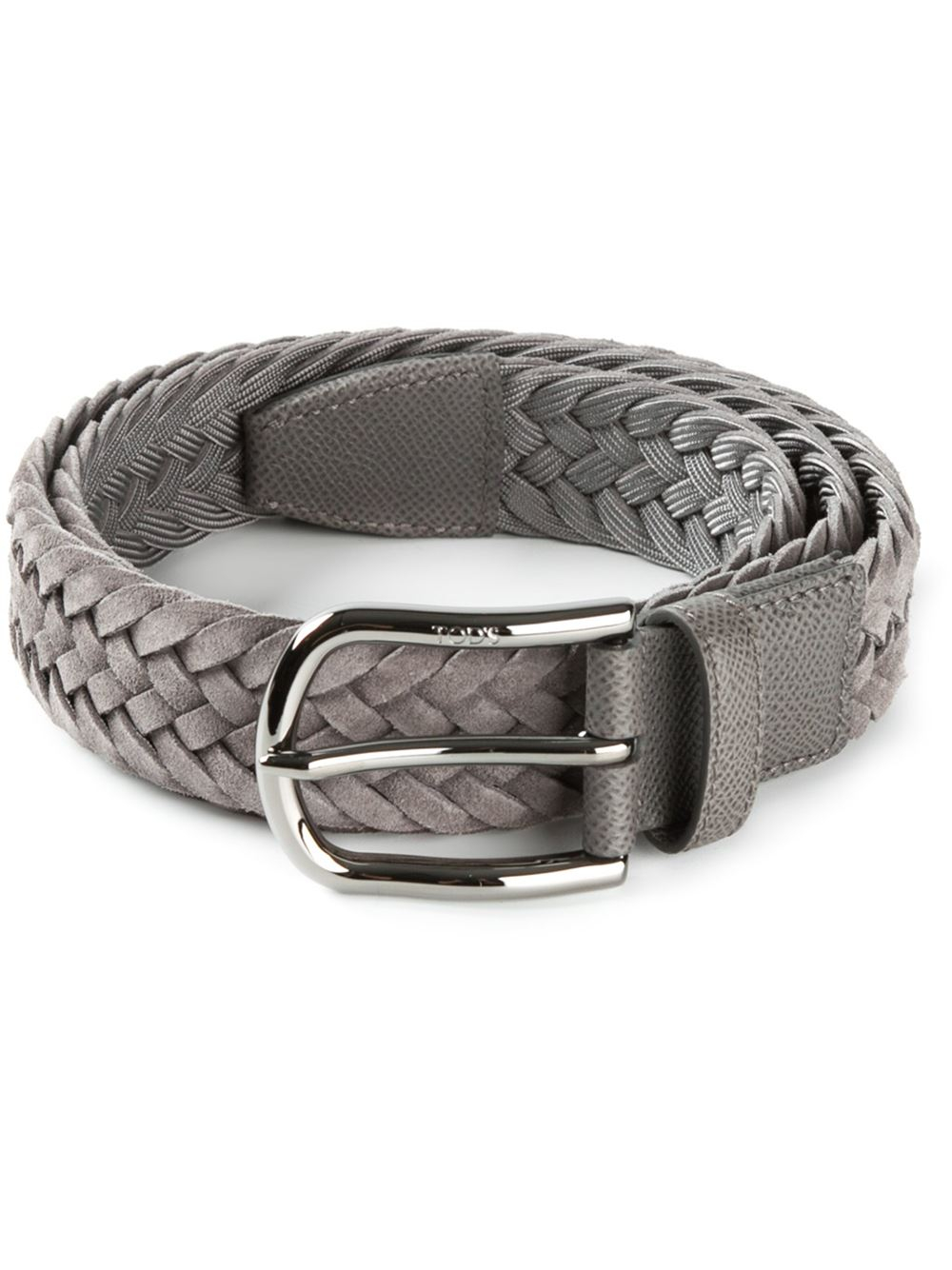 Tod's Braided Belt in Grey (Gray) for Men Lyst