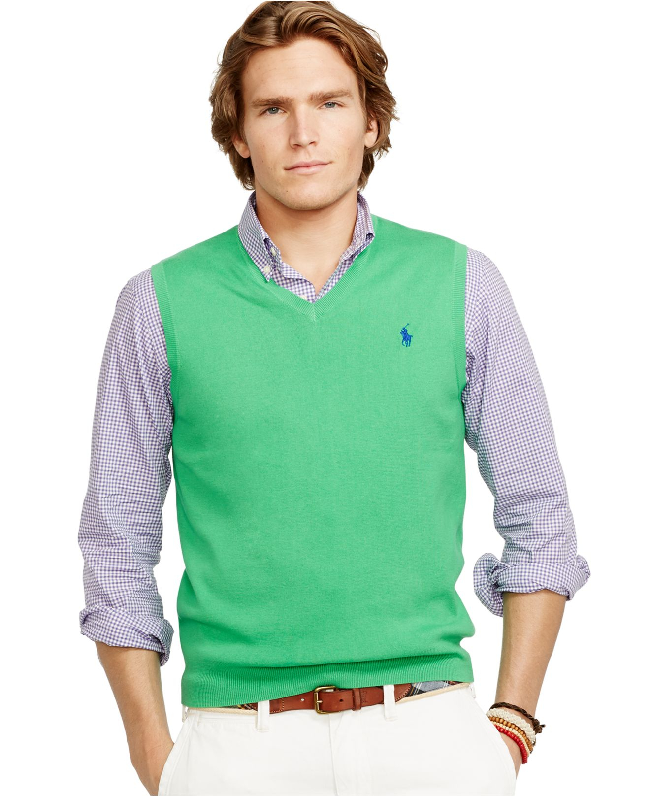 polo v neck vest