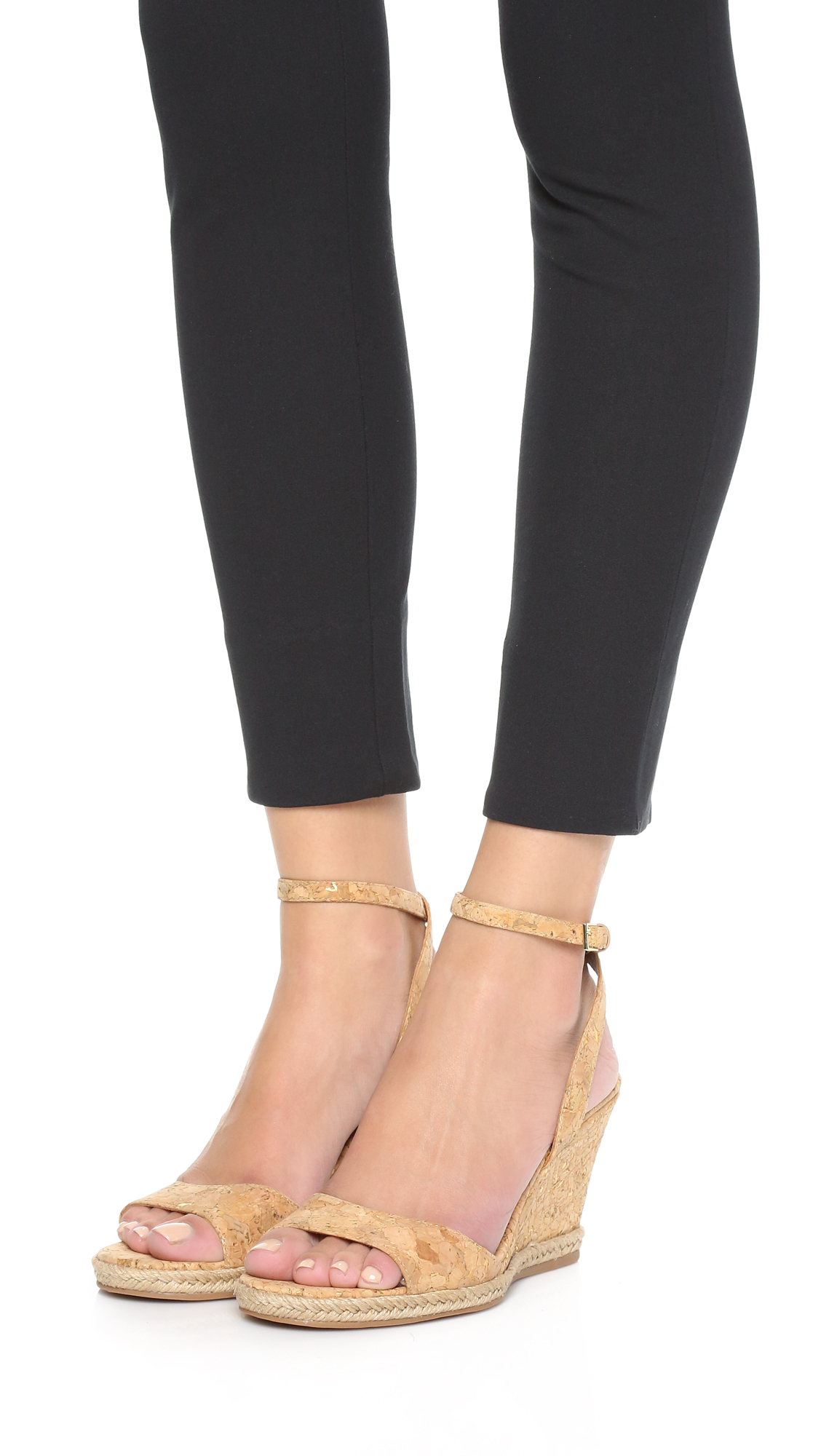 Tory burch top cork wedge sandals