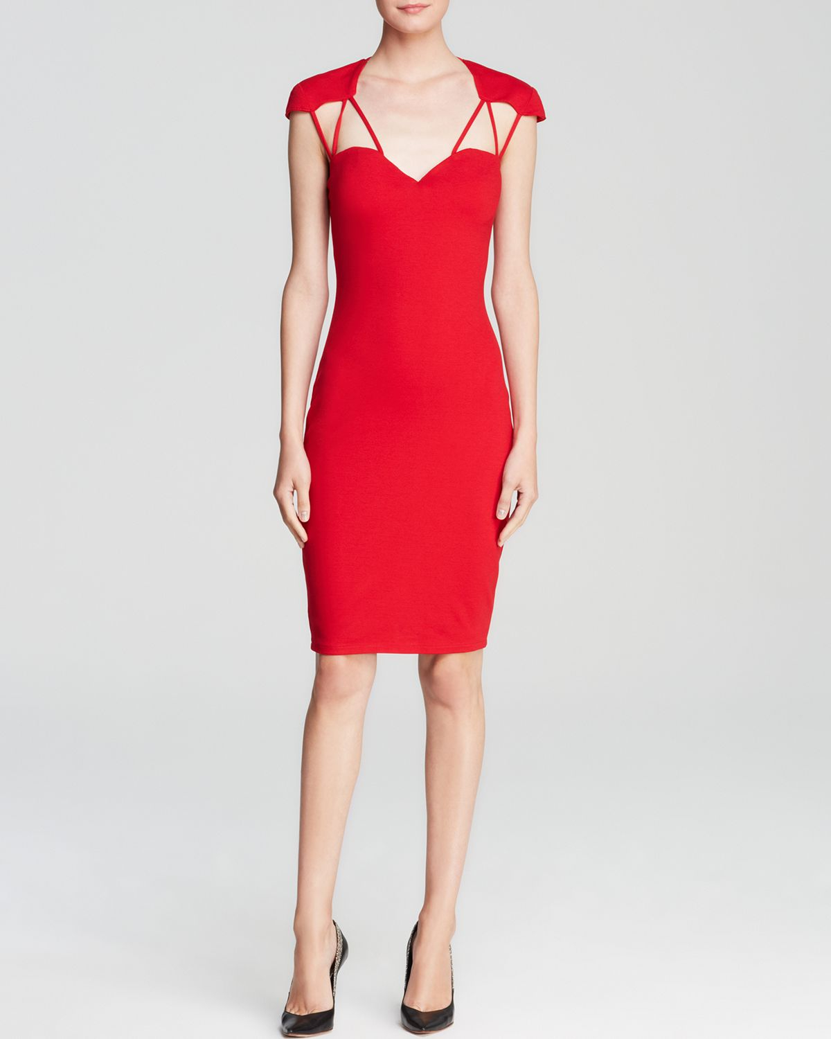 Guess Dress - Short Sleeve Strappy in Red - Lyst