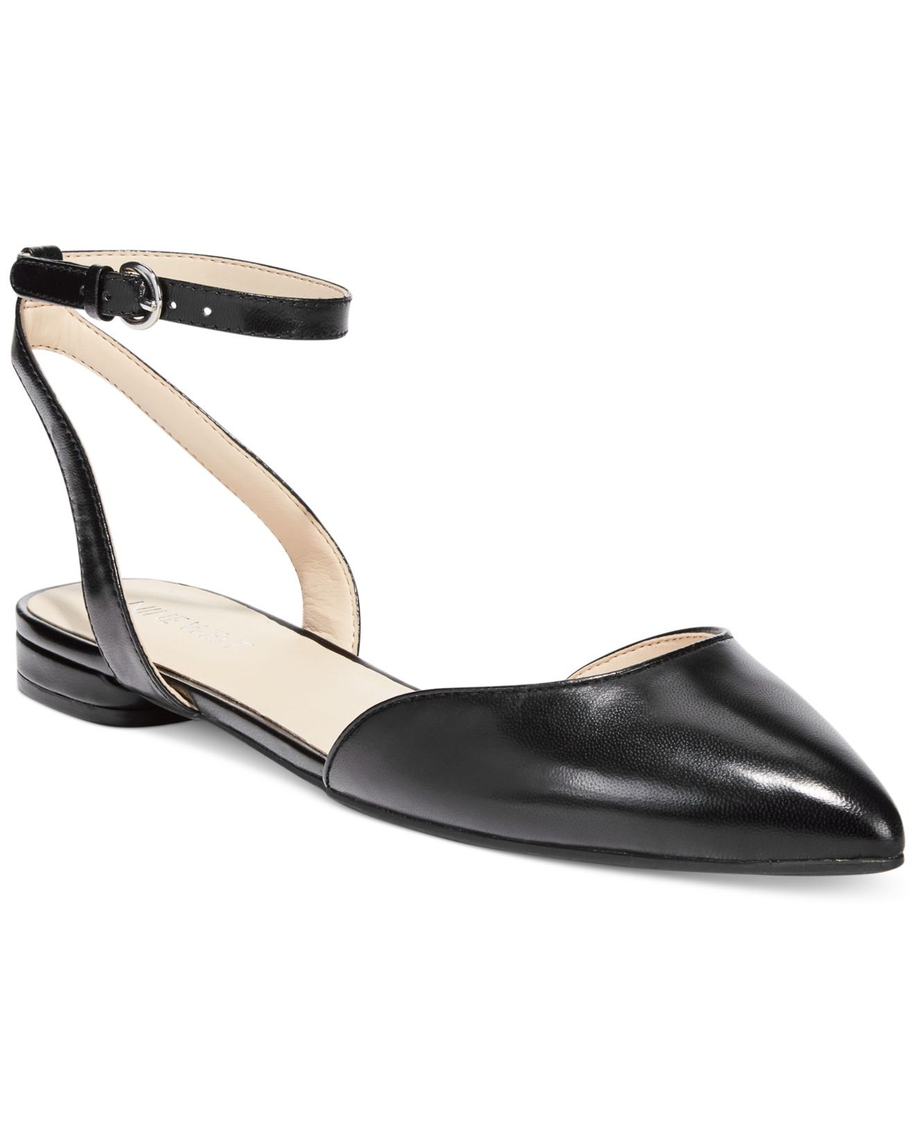 black double strap flat sandals