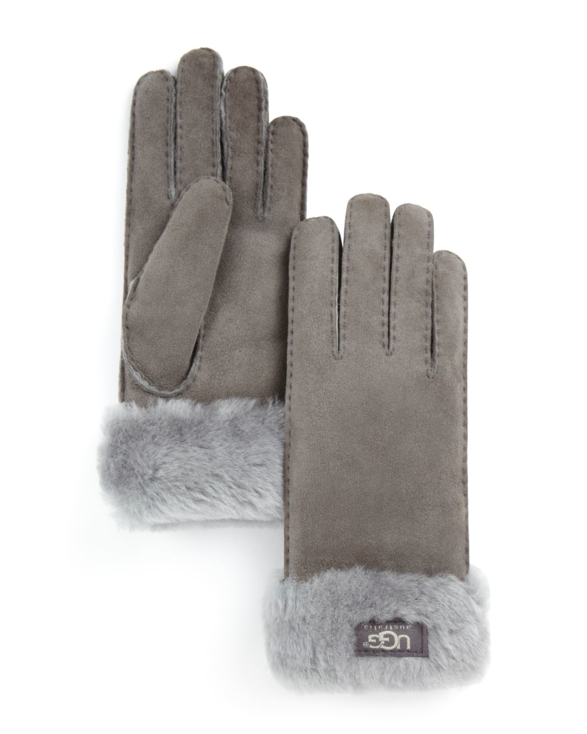 grey ugg turn cuff gloves grey ugg turn cuff gloves