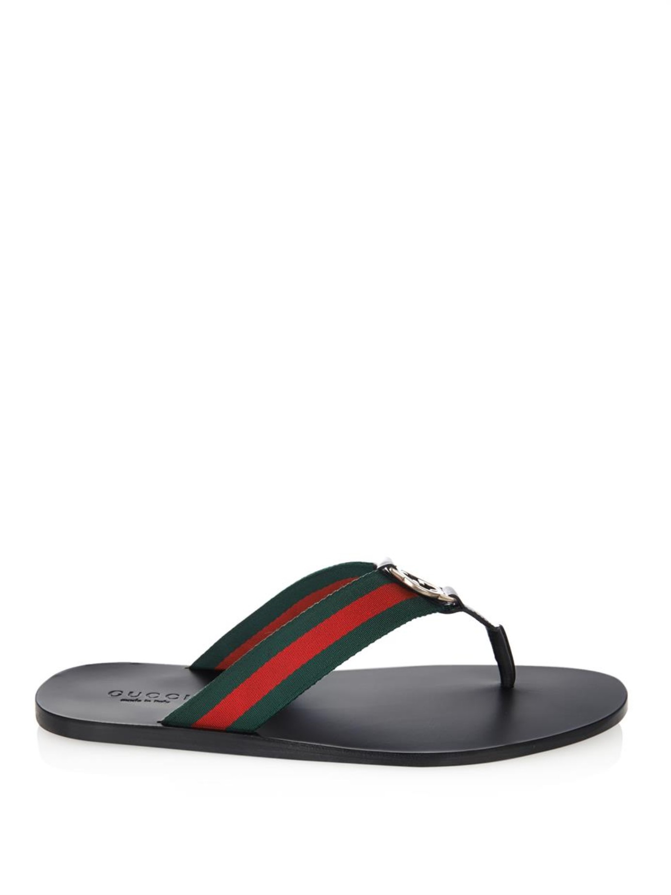 men's thong sandal with web