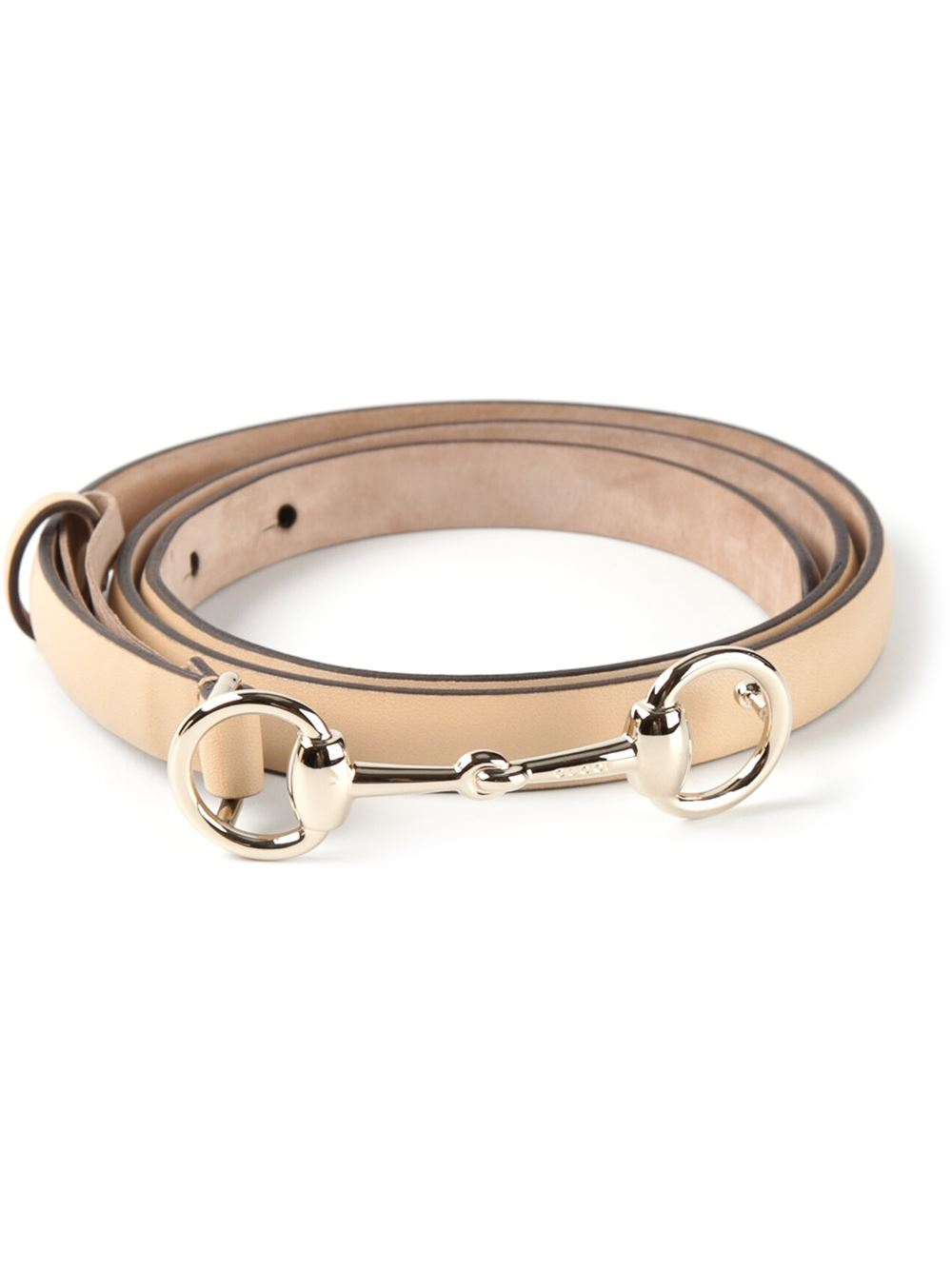 Gucci Thin Belt in Natural | Lyst