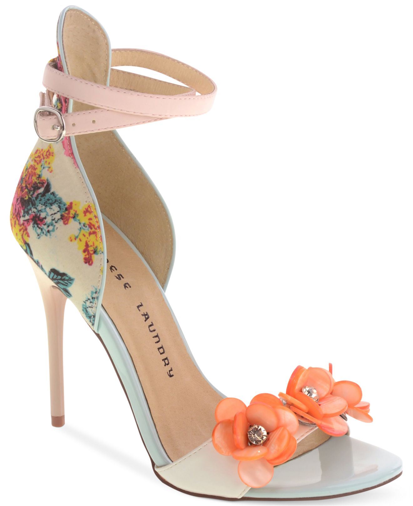 chinese laundry flower heeled sandal