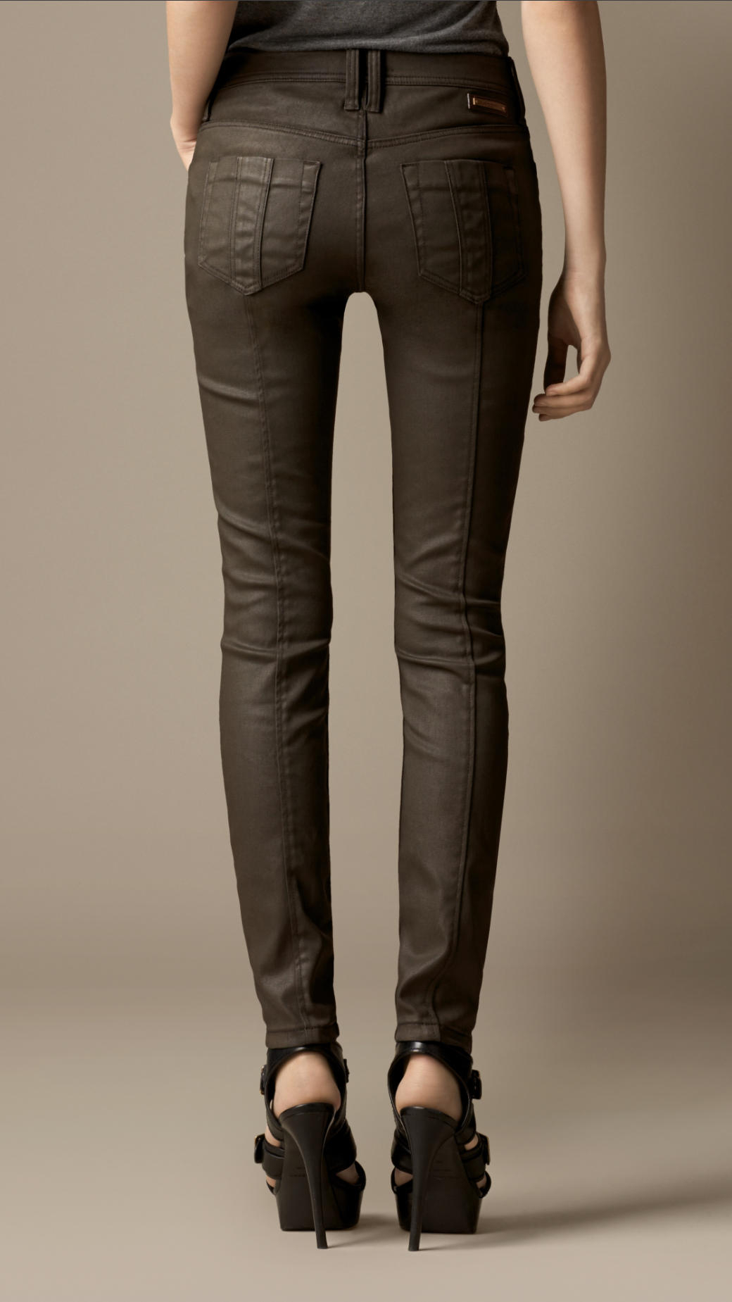 burberry coated jeans