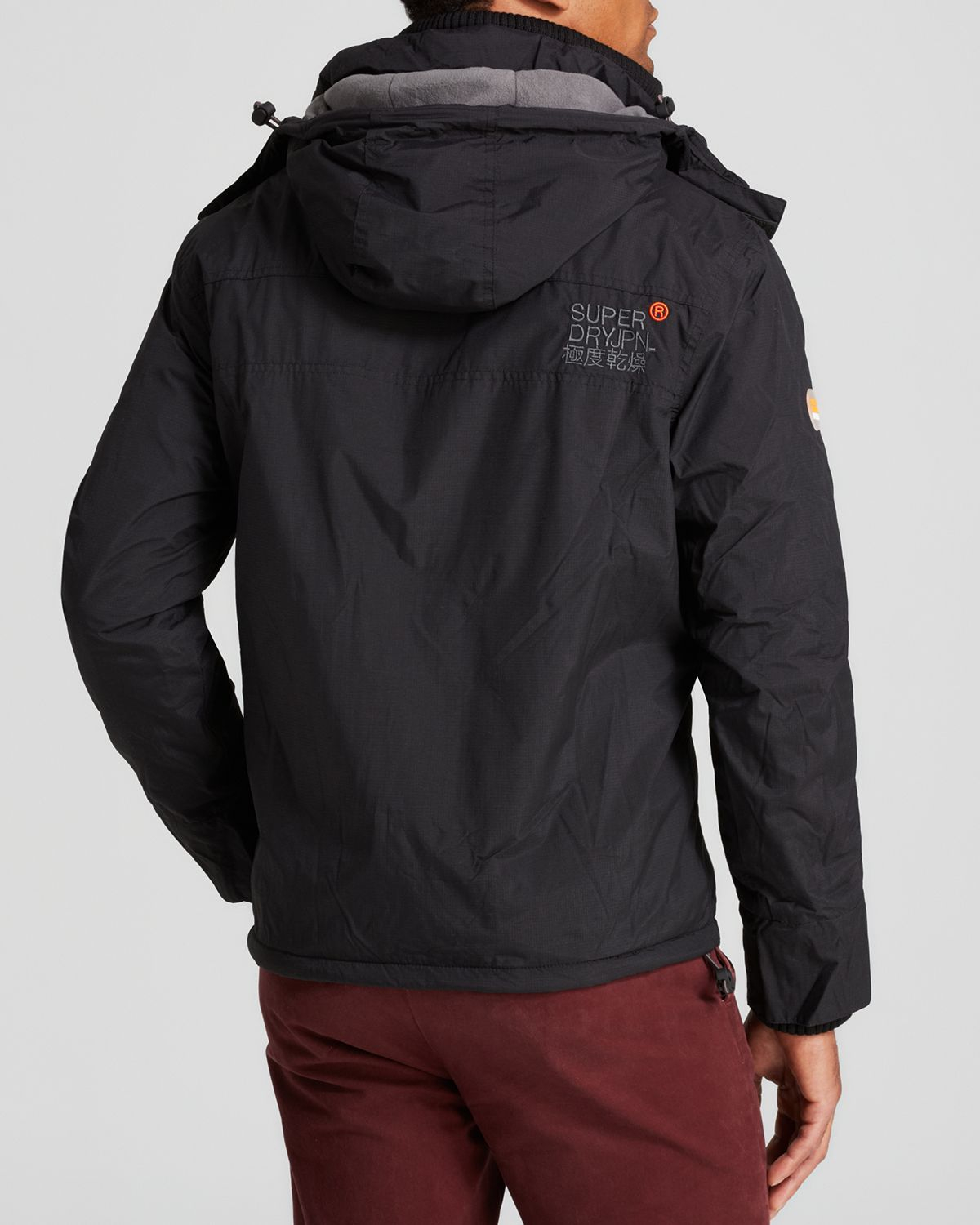Superdry Pop-Zip Hooded Arctic Windcheater Jacket in Black for Men - Lyst
