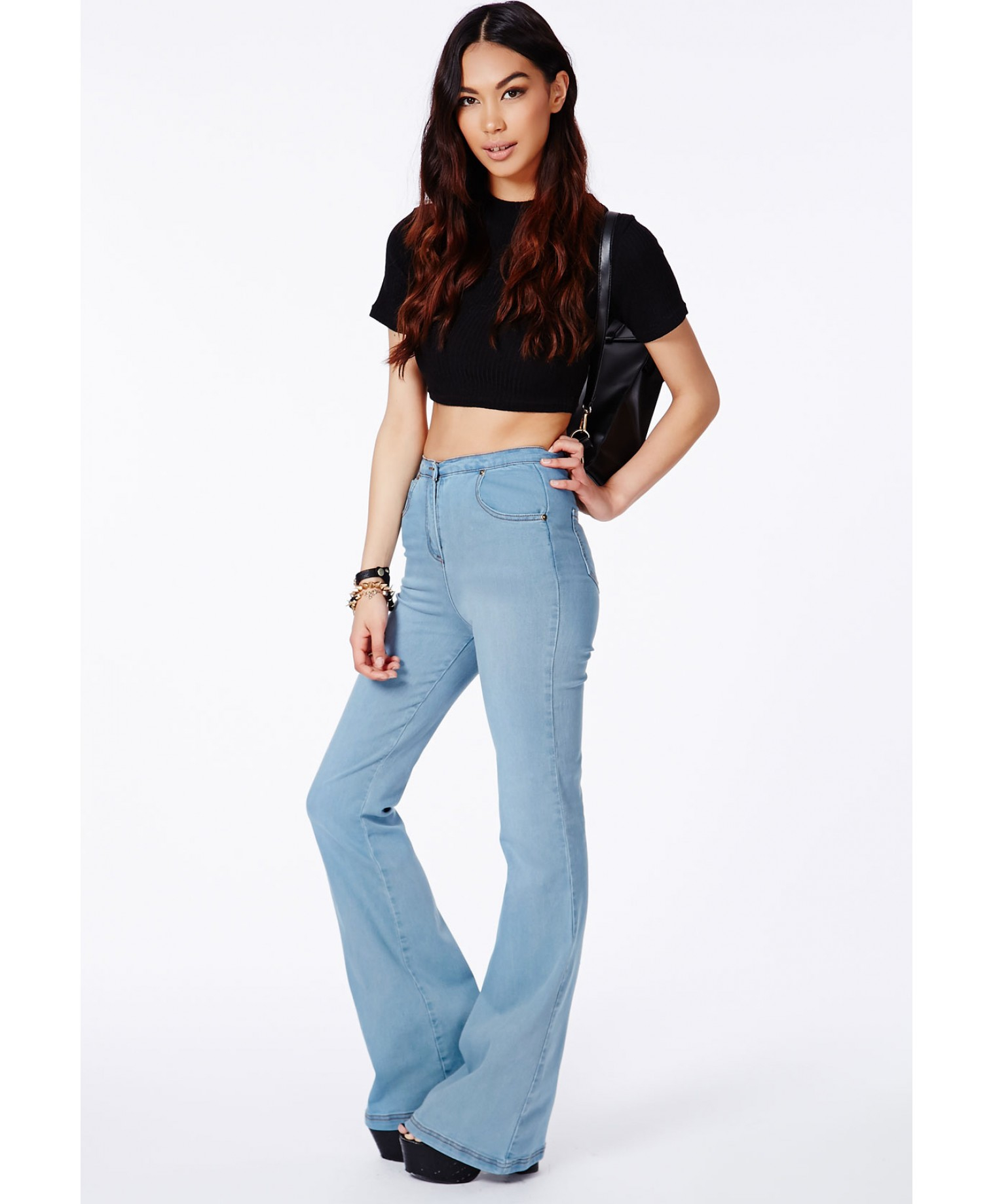 missguided flared jeans