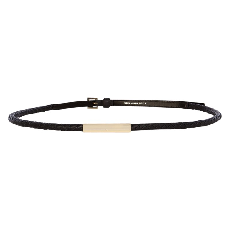 black skinny waist belt