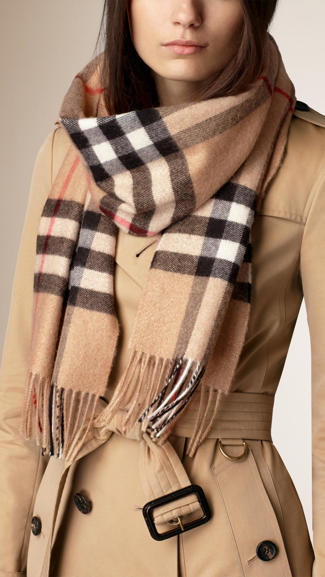 burberry scarf gold