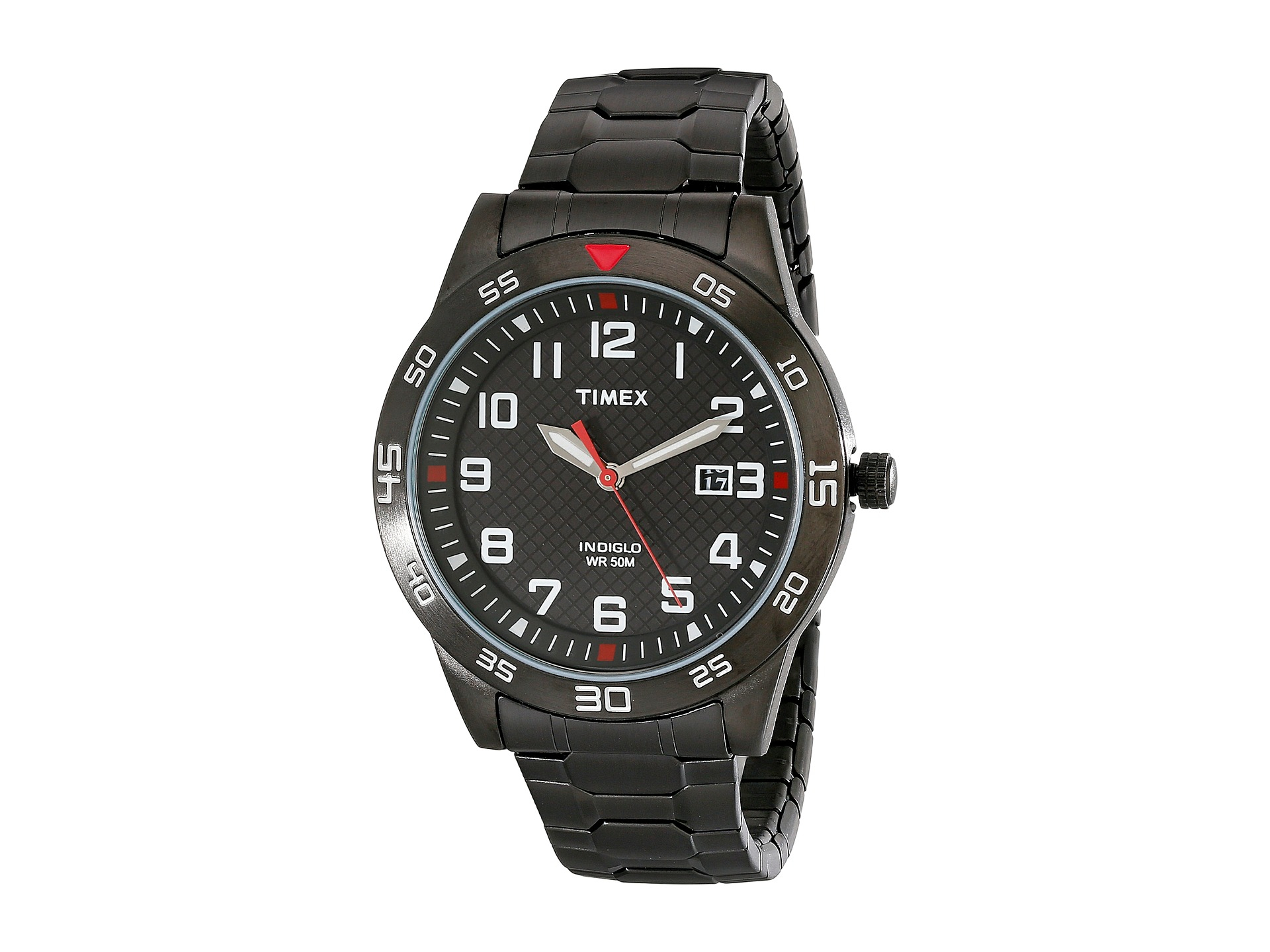 Timex Stainless Steel Expansion Band Watch in Black - Lyst Timex Stainless Steel Expansion Band
