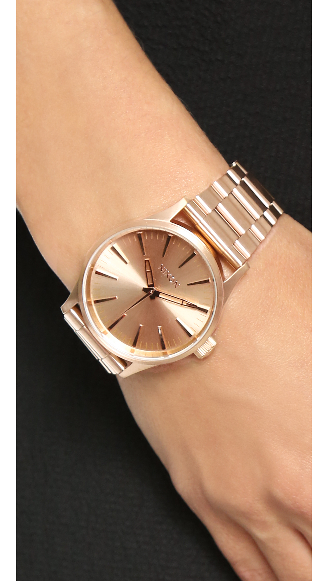 Nixon Sentry 38 Ss Watch - All Rose Gold in Pink | Lyst